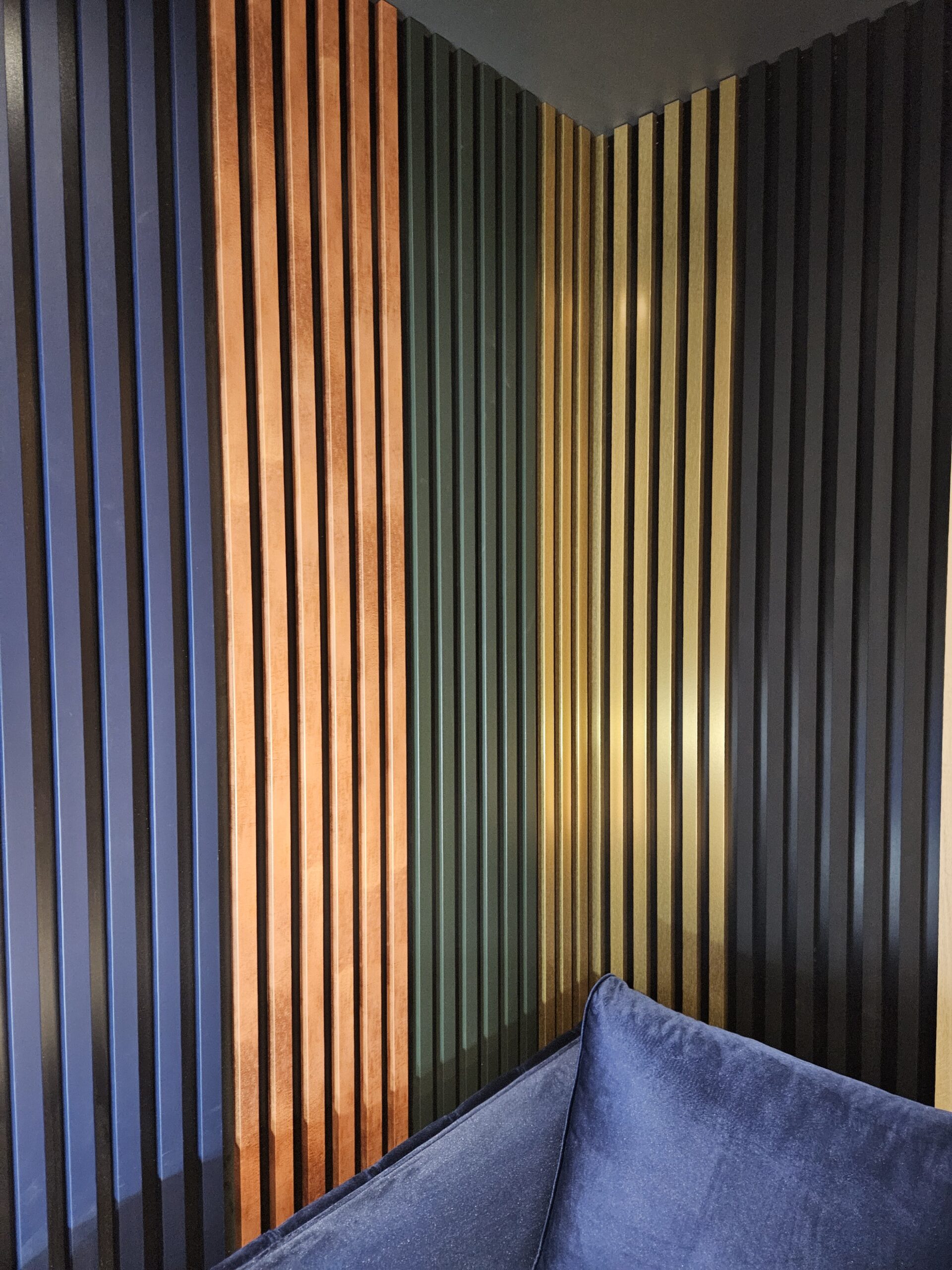 Decorative Wall Lamella Panels on a Base, Black on a Black - Image 4
