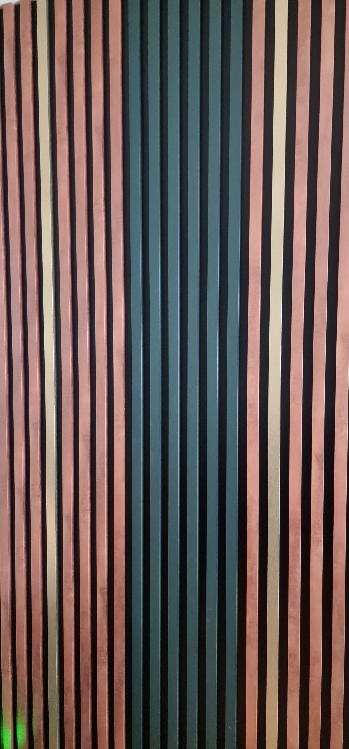 Decorative Wall Lamella Panels on a Base, Copper on a Black - Image 9