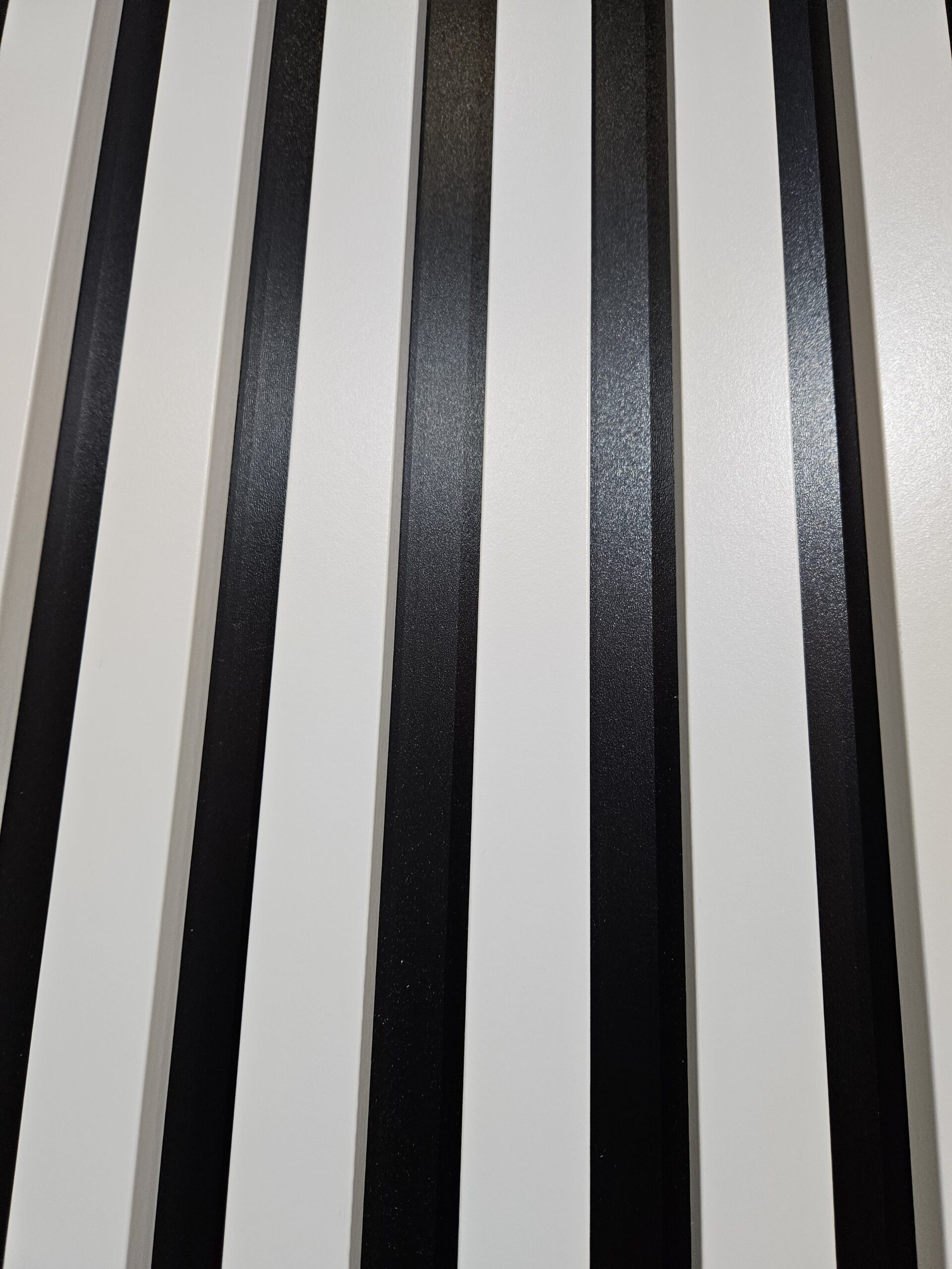 Decorative Wall Lamella Panels on a Base, White on a Black - Image 4