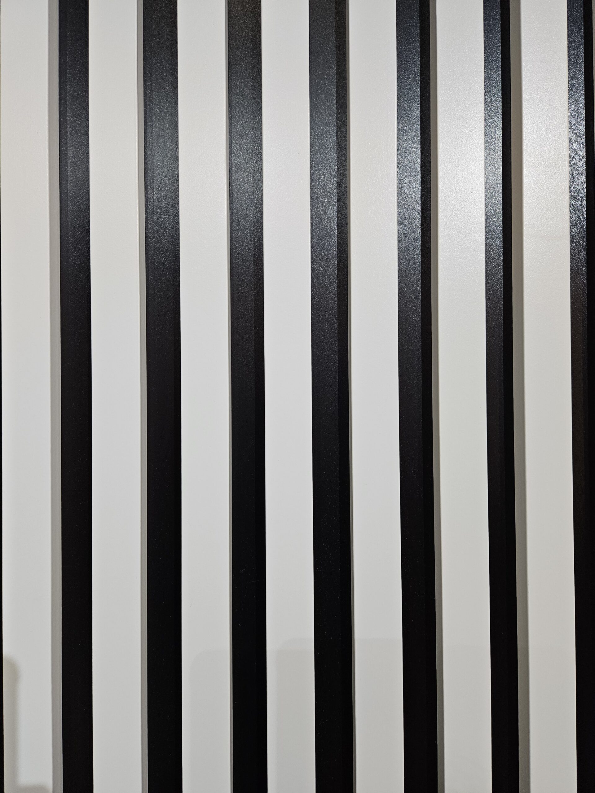 Decorative Wall Lamella Panels on a Base, White on a Black - Image 2