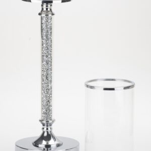 Candlestick Shine Silver (H48cm)