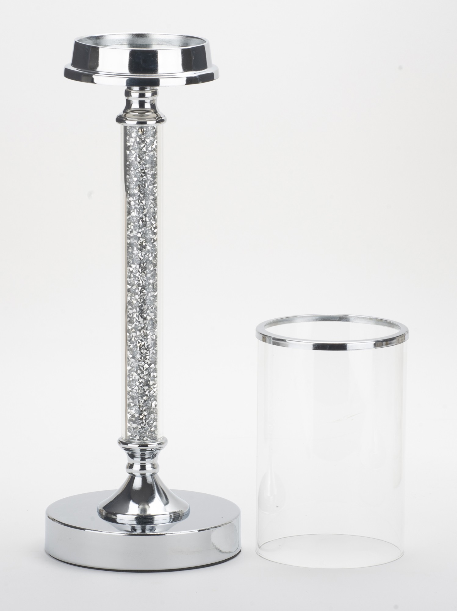 Candlestick Shine Silver (H48cm) - Image 2