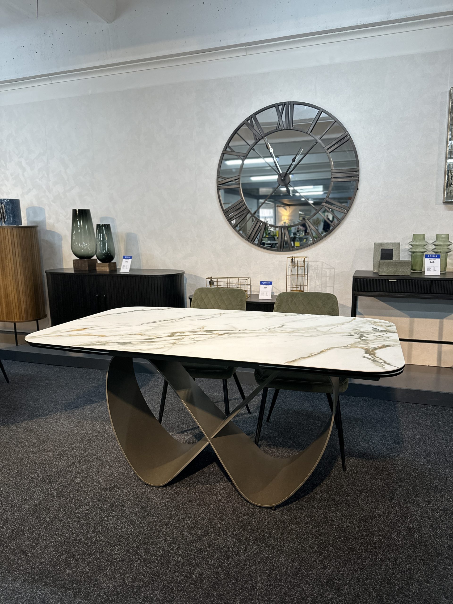INFINITY Amber Bianco Ceramic Extending Dining Table 160–240cm - Image 10