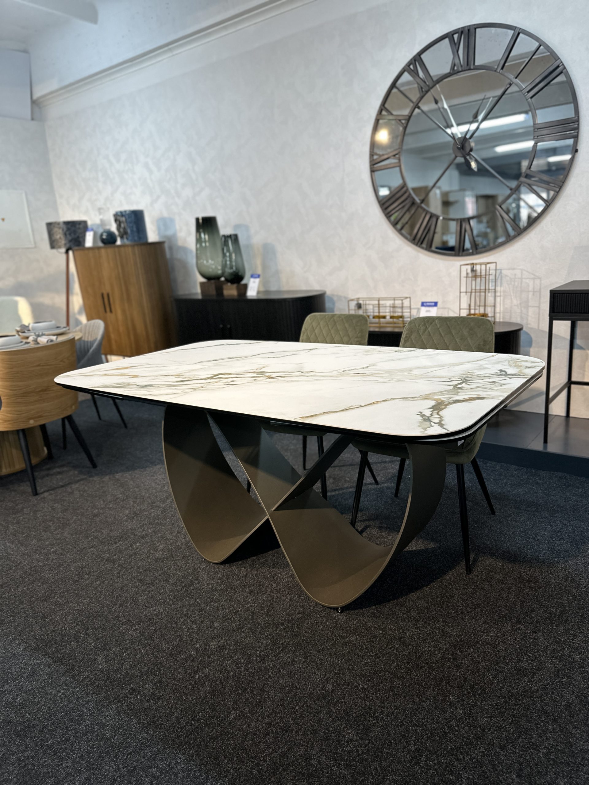INFINITY Amber Bianco Ceramic Extending Dining Table 160–240cm - Image 12