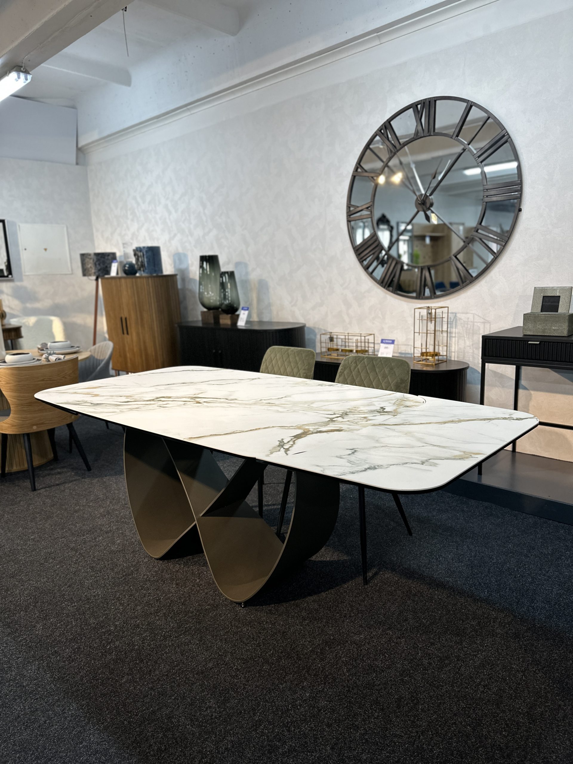 INFINITY Amber Bianco Ceramic Extending Dining Table 160–240cm - Image 13