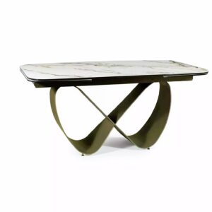 Dining Table INFINITY Amber Bianco Brown 160-240 cm