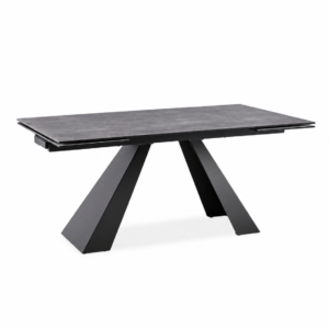 SALVADORE Anthracite Grey Ceramic Extending Dining Table 180–260 cm