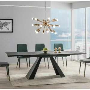 Dining Table SALVADORE Black 120-180 cm