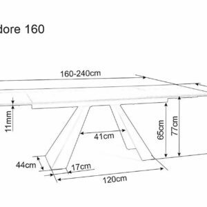 SALVADORE Sahara Noir Extendable Ceramic Dining Table 160–240cm