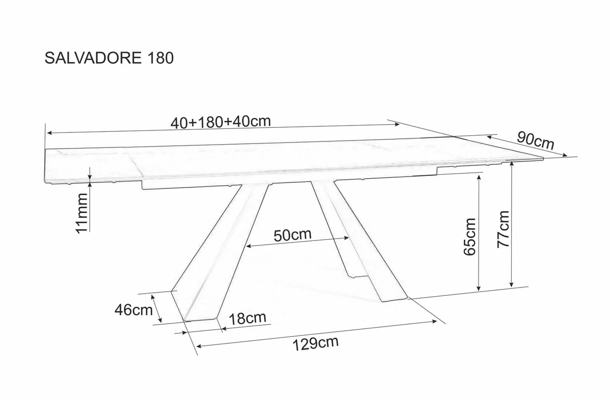 Dining Table SALVADORE Legno 180-260 - Image 11
