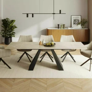 Dining Table SALVADORE Diamond Cream 160-240 cm