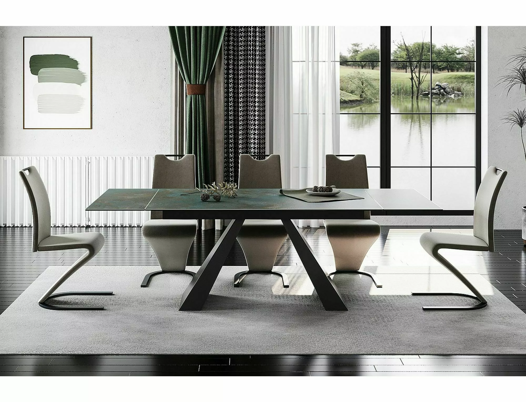 Dining Table SALVADORE Ossido Verde 160-240 - Image 8