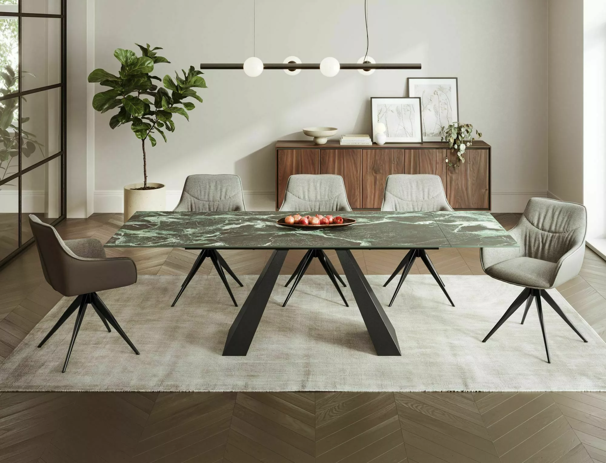 Dining Table SALVADORE Verde Alpi 160-240 cm - Image 2