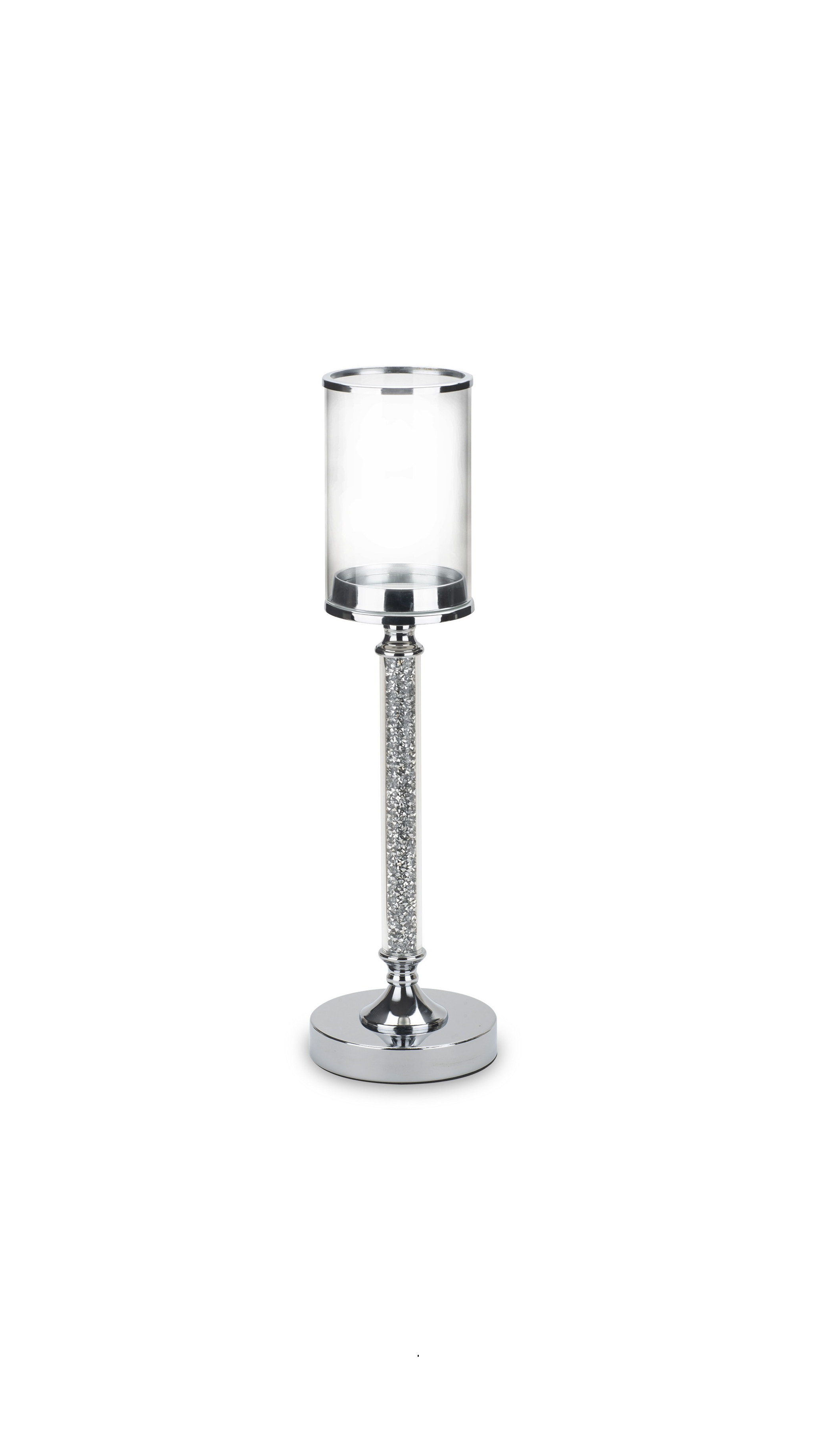 Candlestick Shine Silver (H48cm)