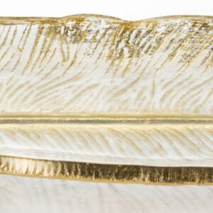 Decorative Platter Leaf Gold