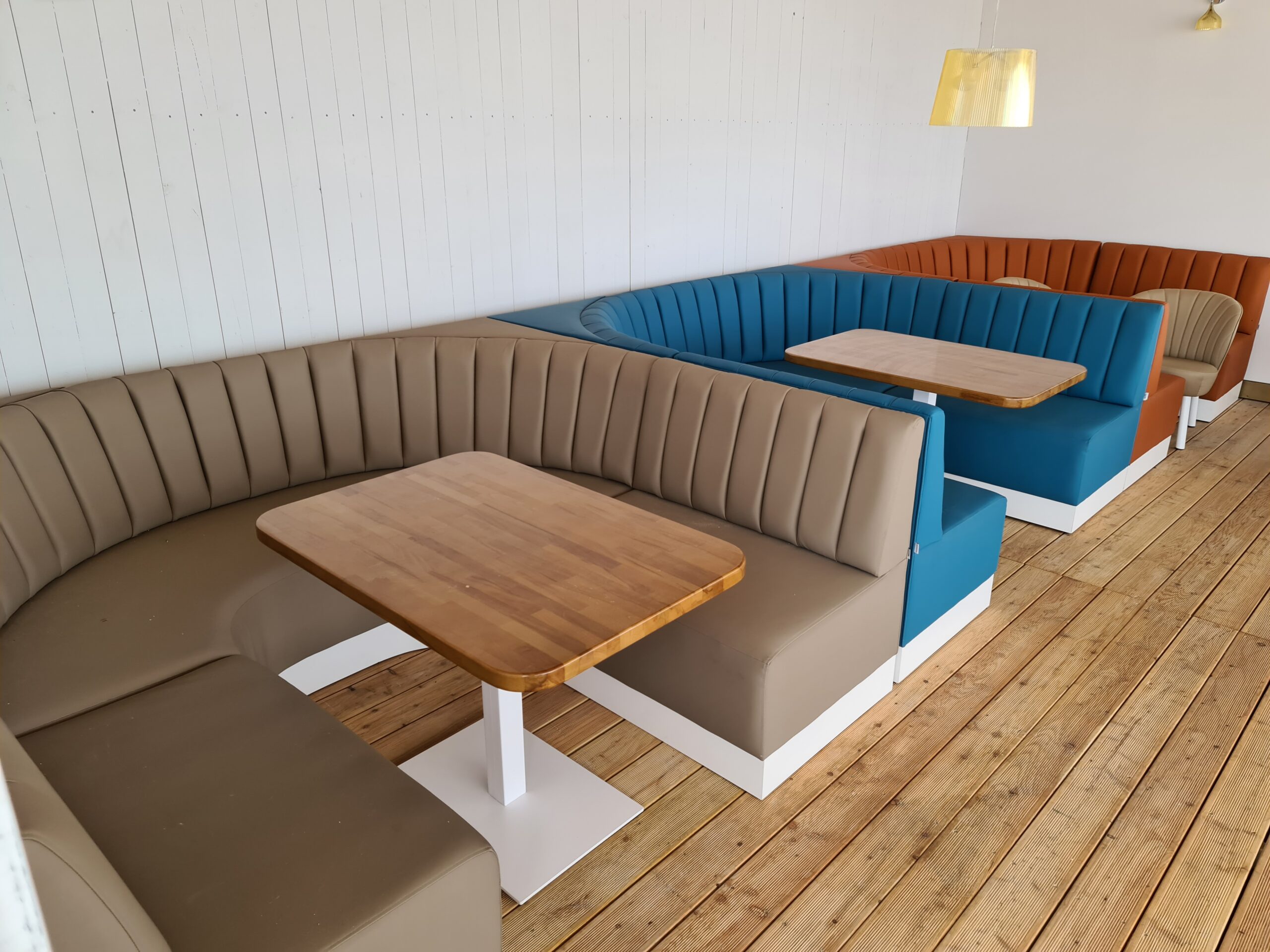 Bespoke C Shape Banquette Bench Seating - Image 9