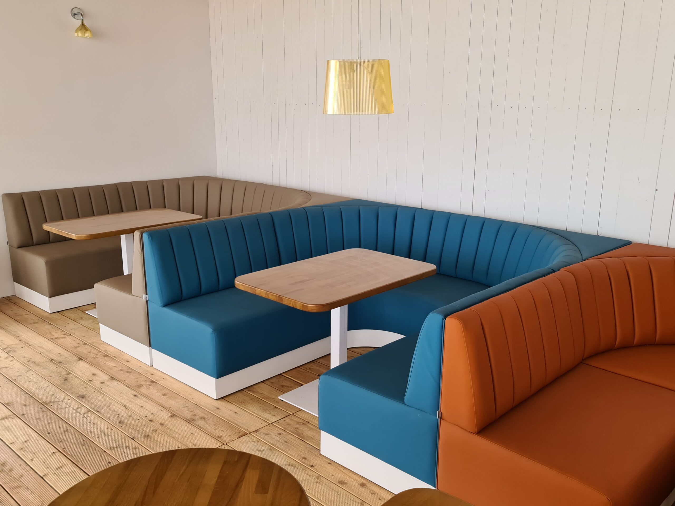 Bespoke C Shape Banquette Bench Seating - Image 10