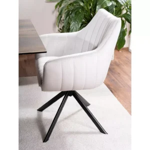 Swivel chair AZALIA Velvet Light Grey