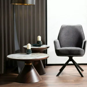 Swivel chair HUGO BREGO Dark Grey
