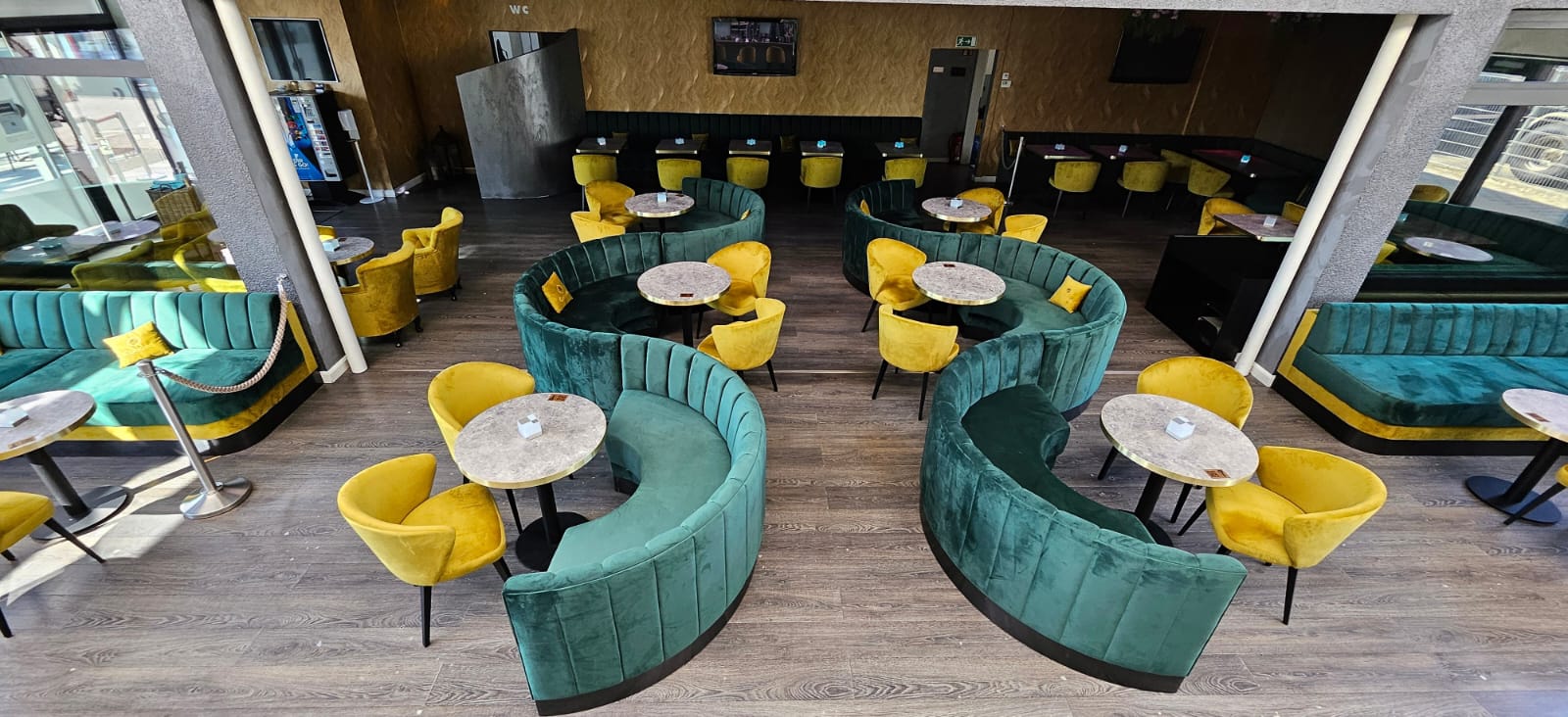 Bespoke C Shape Banquette Bench Seating - Image 6