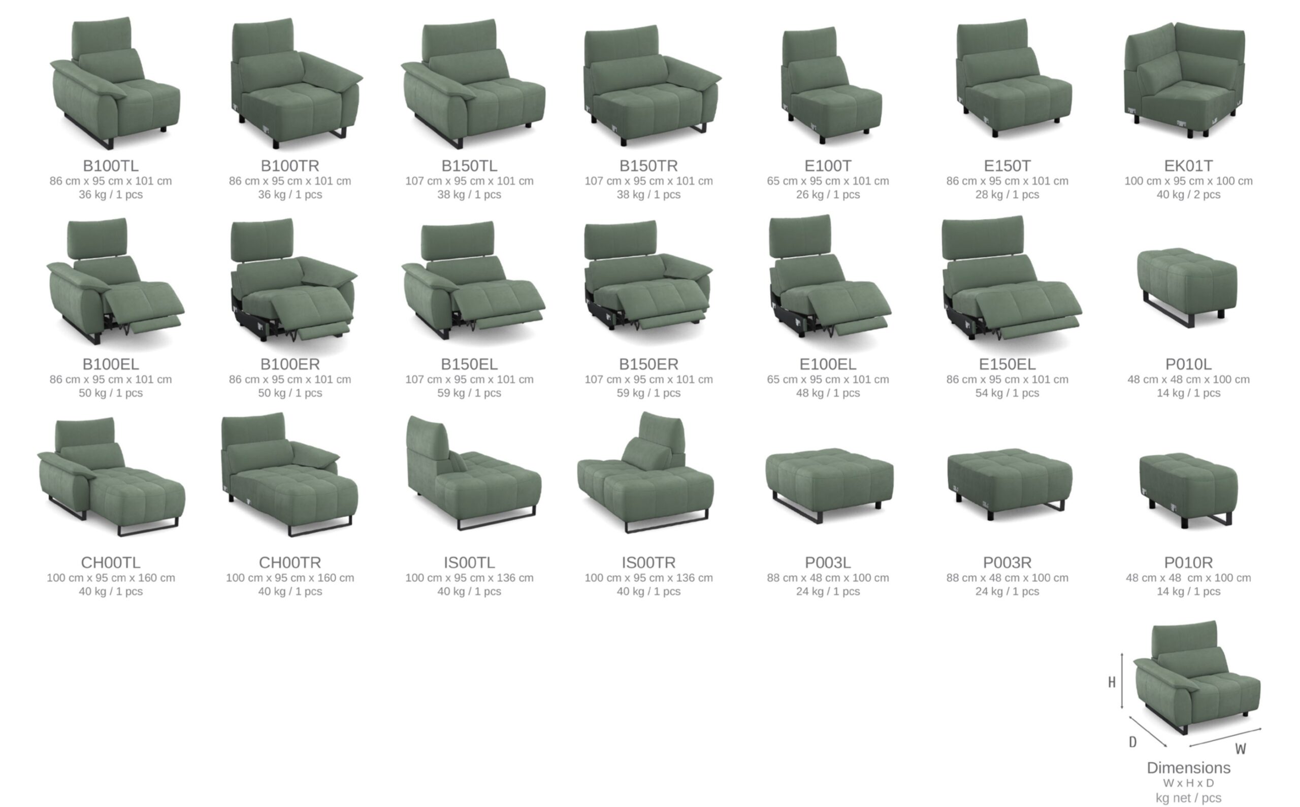 Recliner Corner Sofa PEARL - Image 6