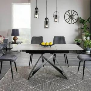 Dining Table WESTIN Jasper White 120-160 cm