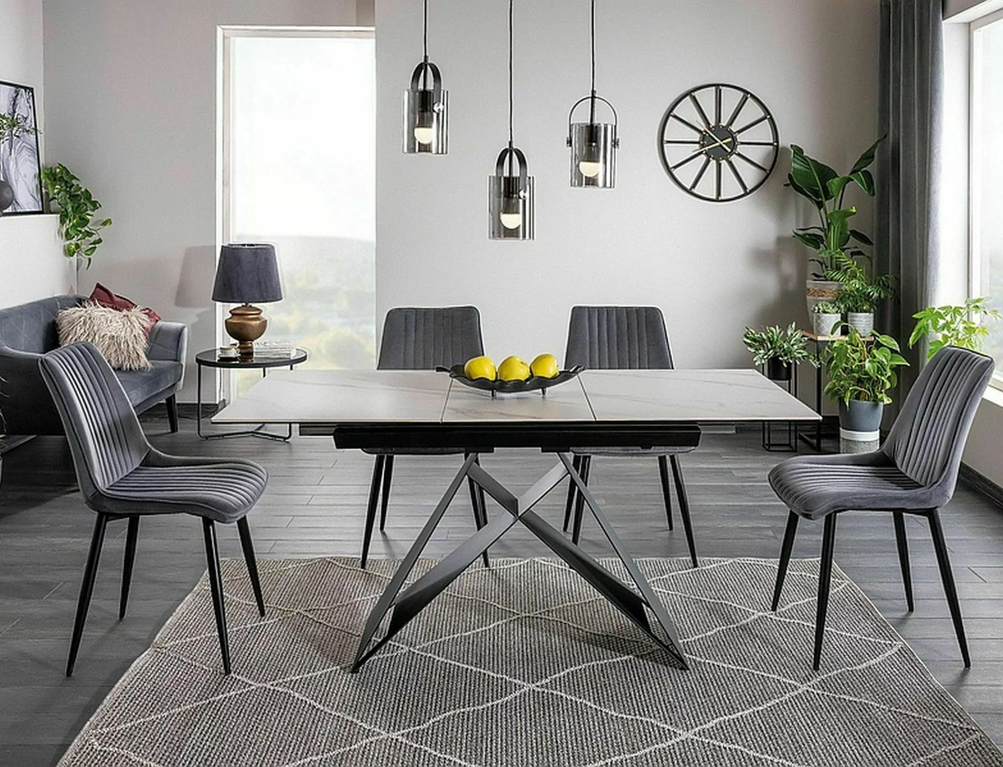 Dining Table WESTIN Jasper White 120-160 cm - Image 2