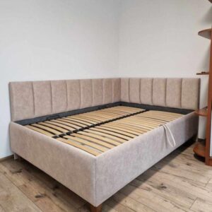 Corner Bed frame ELEGANCE with storage