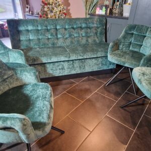 Bespoke Dining Set – Banquette Seating with storage 180 cm and 4 Chairs