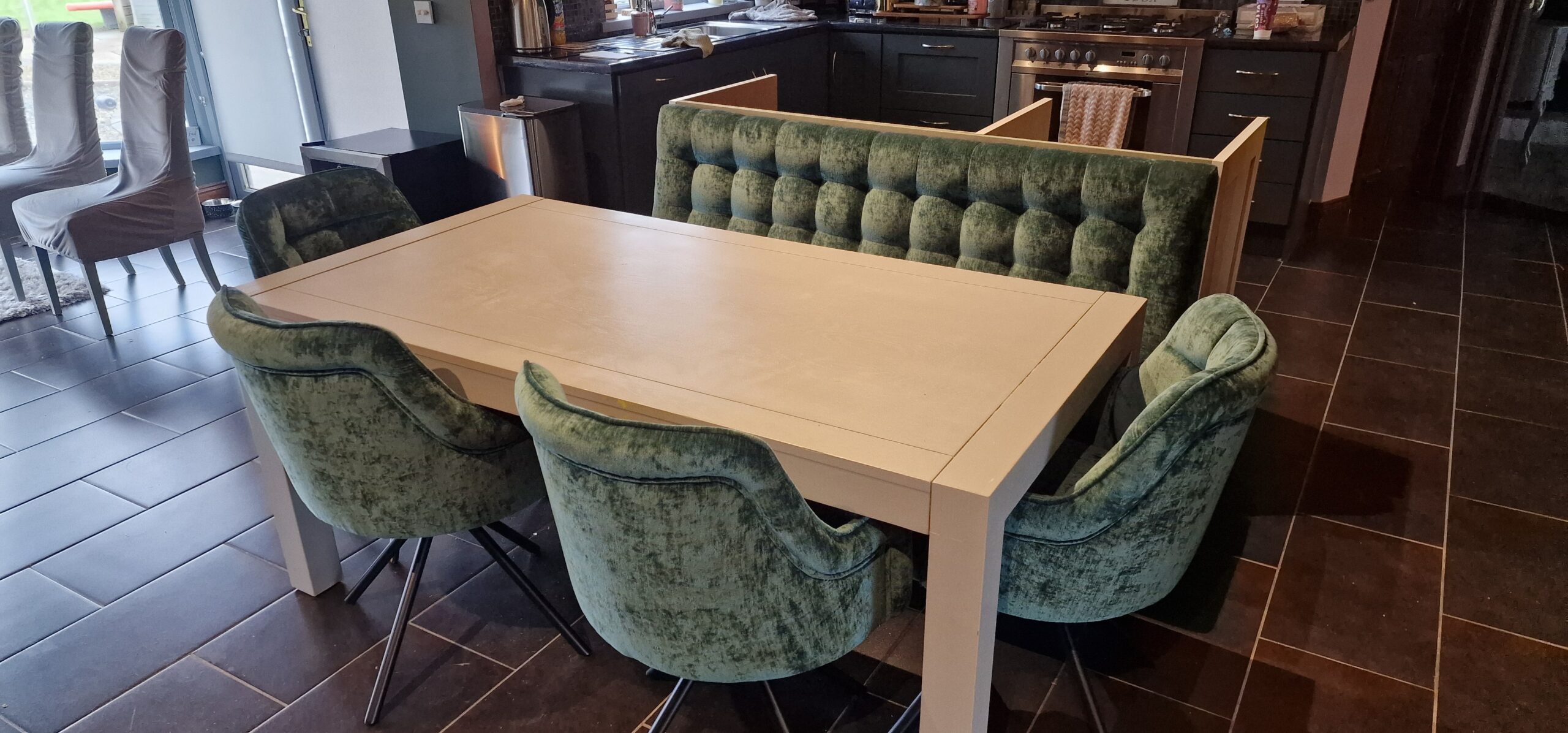 Bespoke Dining Set - Banquette Seating with storage 180 cm and 4 Chairs - Image 8