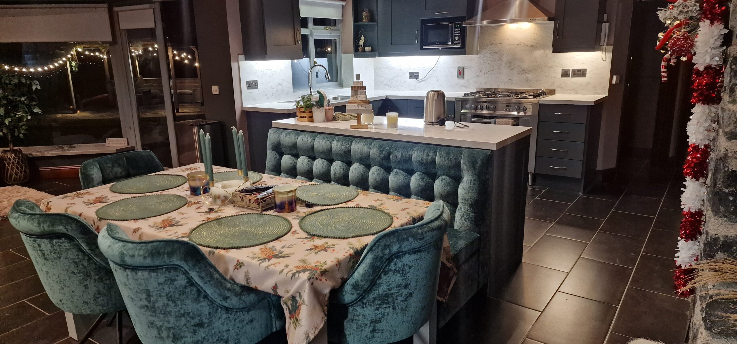 Bespoke Dining Set - Banquette Seating with storage 180 cm and 4 Chairs - Image 9