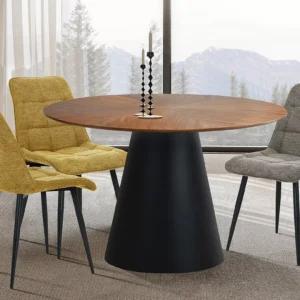 Dining Table ANGEL 120 Walnut Black