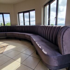 Bespoke Curved Channel Style Bench, 750 cm