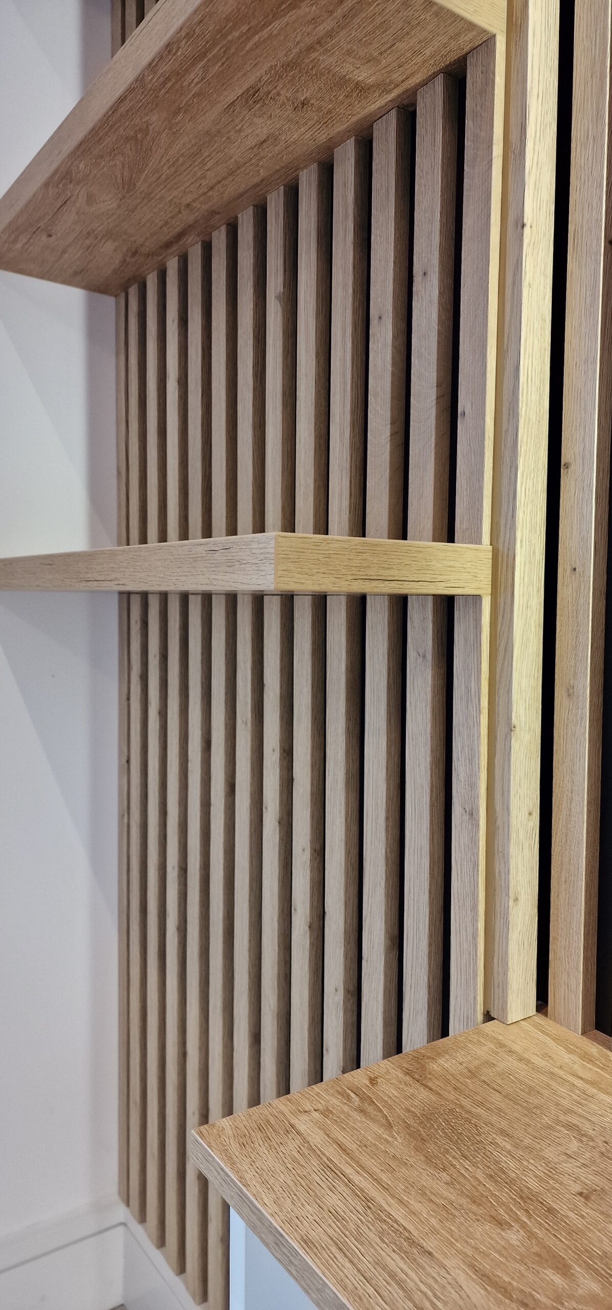 Bespoke Feature Wall – Modern Slatted Design White - Image 10