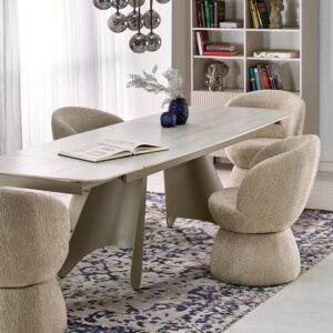 Dining Table SALIX Travertine Cashmere 180-260 cm