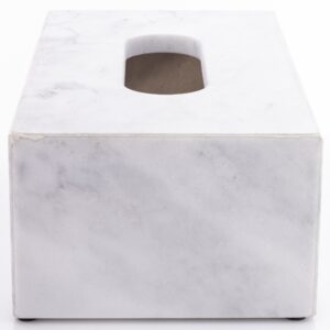 Tissue Box Holder MARBLE White