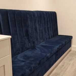 Bespoke Channel Style Banquette Seating with Storage, 260 cm