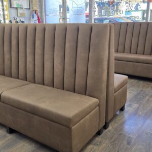 Bespoke Channel Style Banquette Seating with Storage, 250 cm and 185 cm x 2pcs