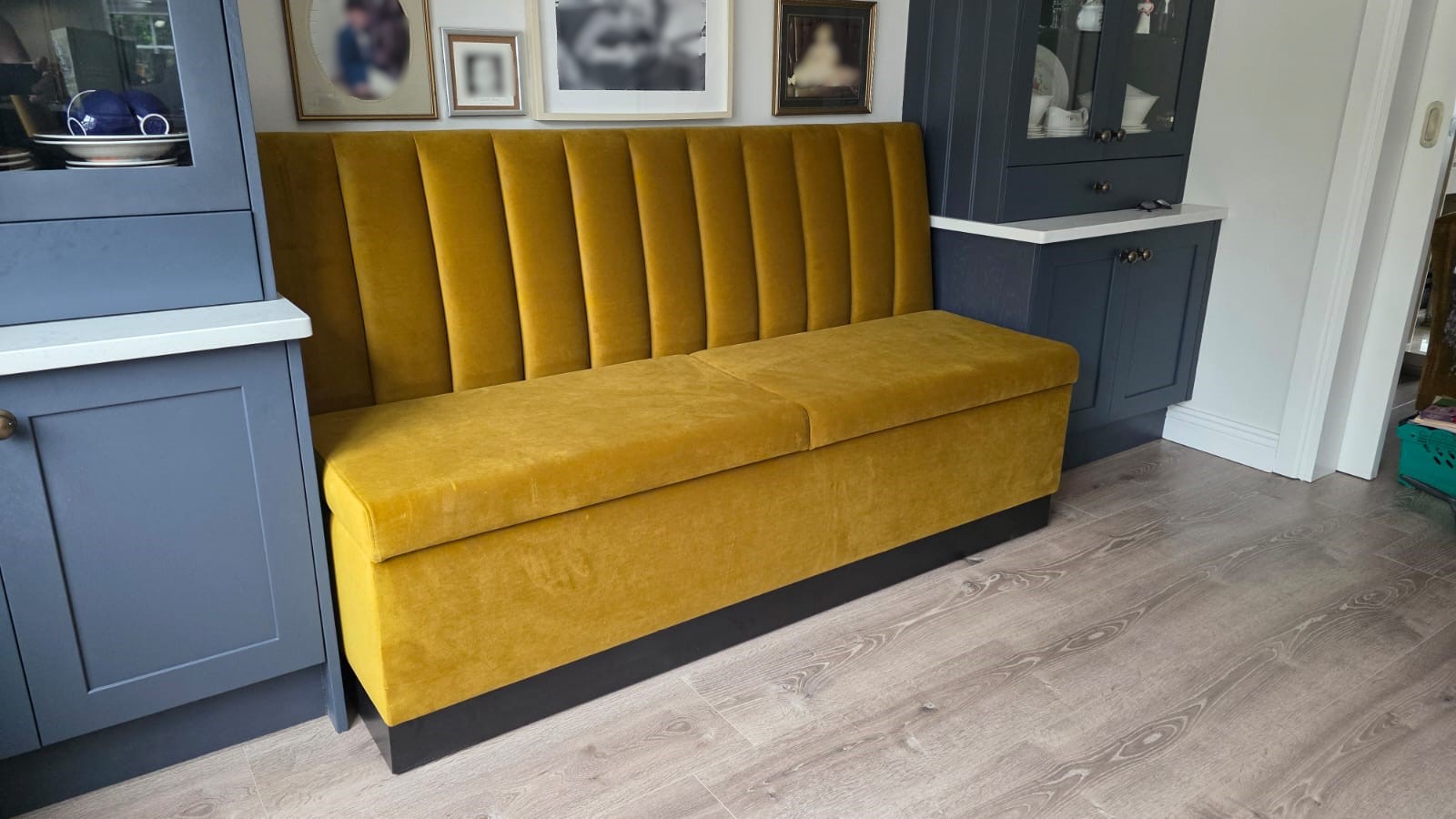 Bespoke Channel Style Banquette Seating with Storage, 170 cm - Image 8