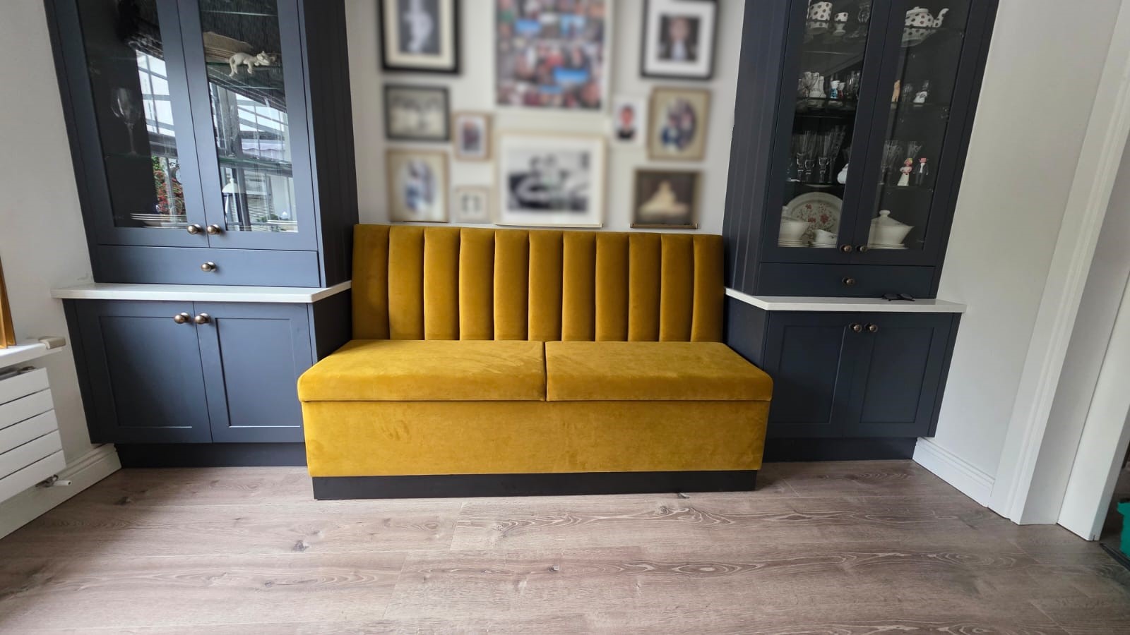 Bespoke Channel Style Banquette Seating with Storage, 170 cm - Image 7