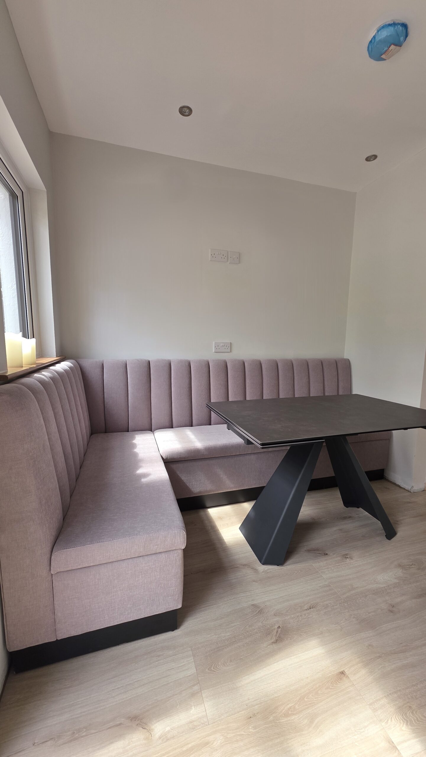 Bespoke Channel Style L-shaped Banquette Seating with Storage, 250 x 140 cm - Image 9