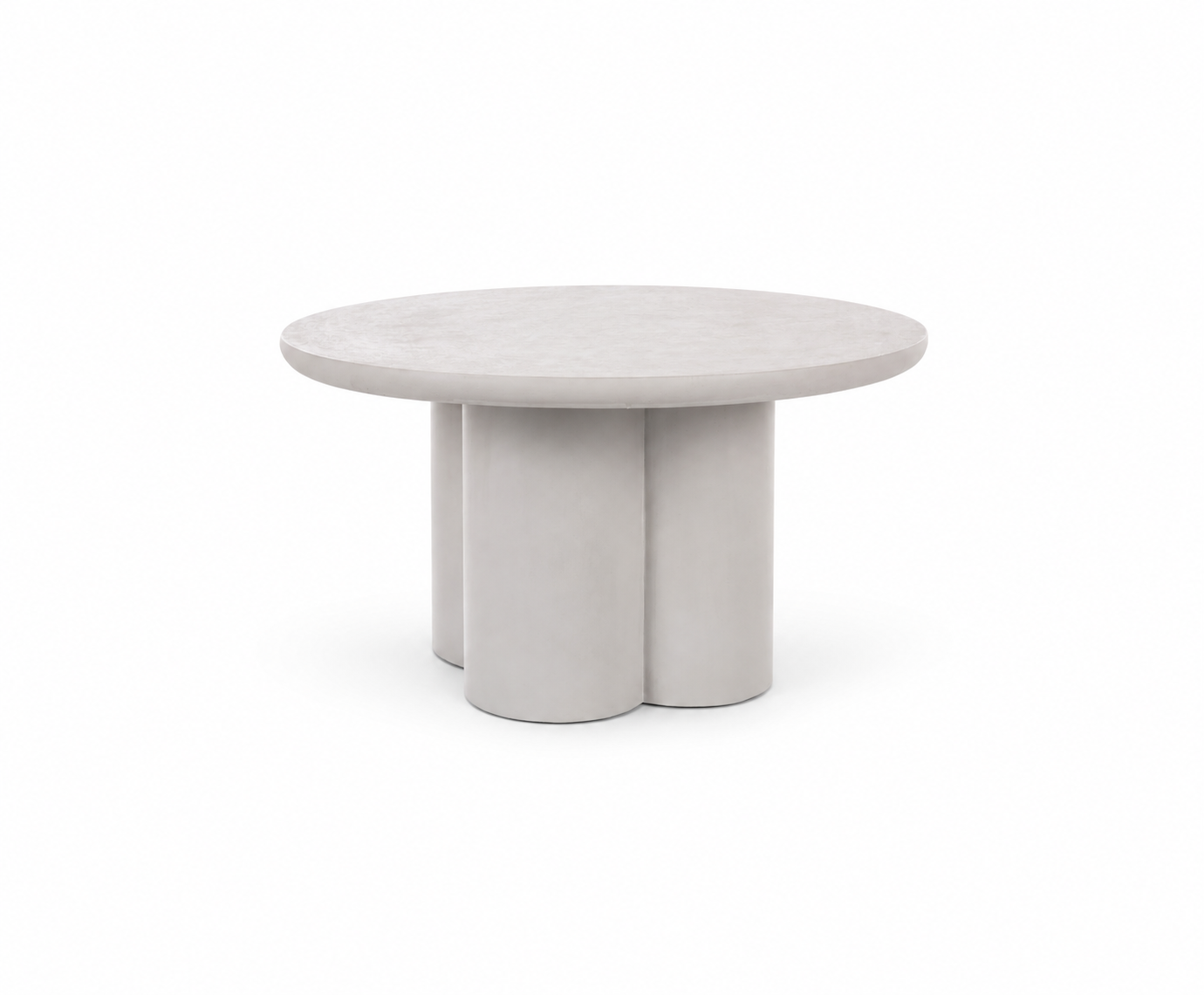 Rosalia Light Grey Coffee Table with round microcement top and sculptural base