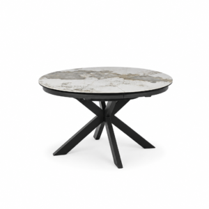PORTO Round Ceramic Extending Dining Table 120–160cm – Pandoro
