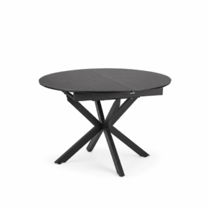 GASTON Black Ceramic Extending Dining Table 100–135cm