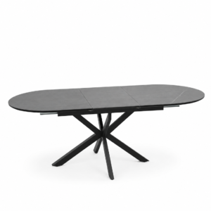 GASTON Grey Matt Ceramic Extending Dining Table 140–180cm