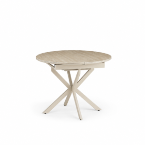 GASTON Small Ceramic Extending Dining Table 100–135cm – Travertine Beige