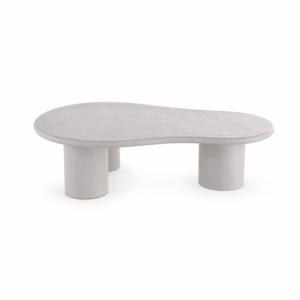 SELENA Light Grey Microcement Coffee Table 130cm