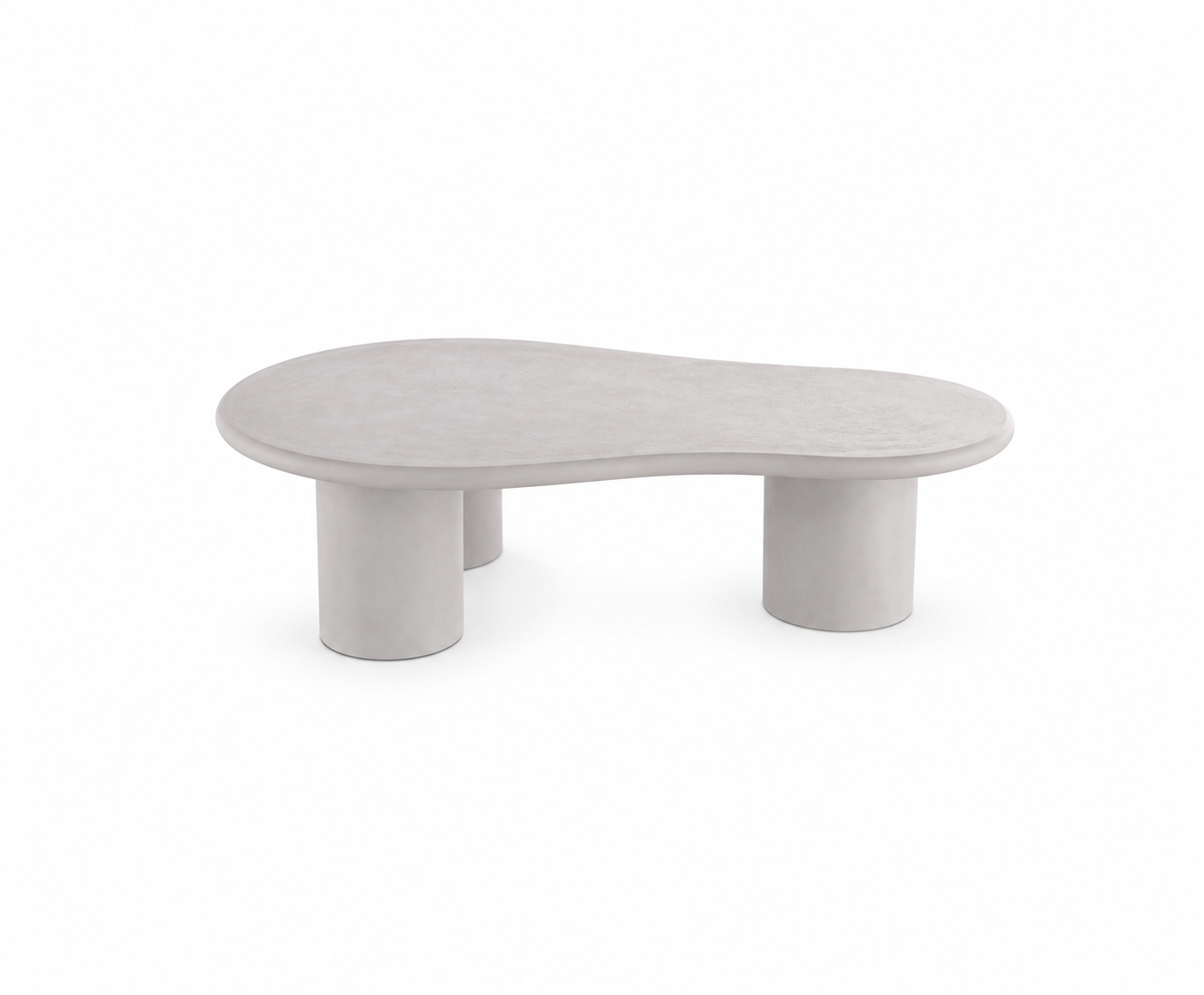 Rosalia Light Grey Coffee Table with round microcement top and sculptural base
