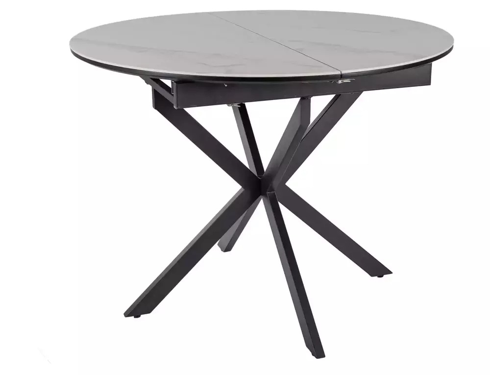 GASTON White Ceramic Extending Dining Table 100–135cm - Image 4