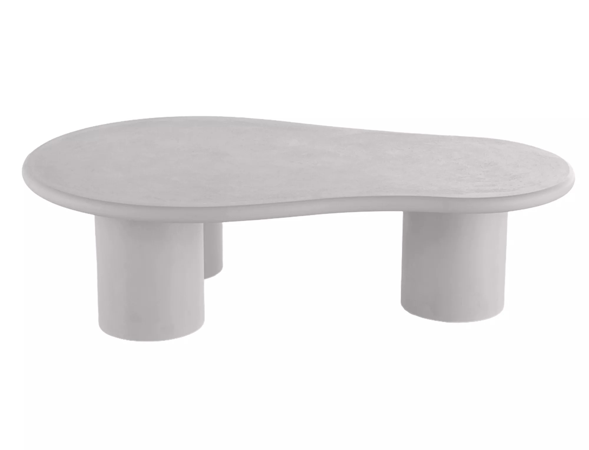 Rosalia sculptural coffee table with smooth circular top and matching base